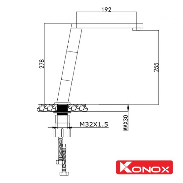 Vòi rửa bát Konox KN1209