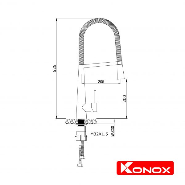 Vòi rửa bát Konox KN1909