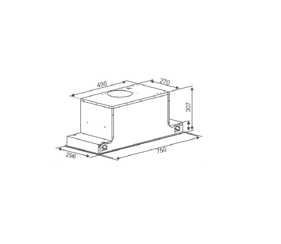 Kích thước hút mùi Canzy CZ 68D