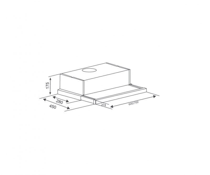 Kích thước hút mùi Canzy CZ 6002/7002 SYP