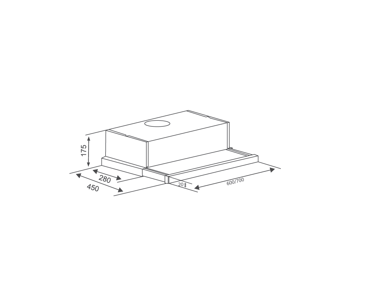 Kích thước hút mùi Canzy CZ 6002/7002 SYP