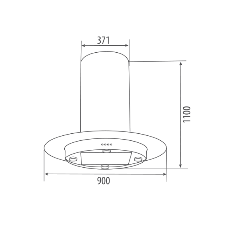 Kích thước hút mùi Canzy CZ350C