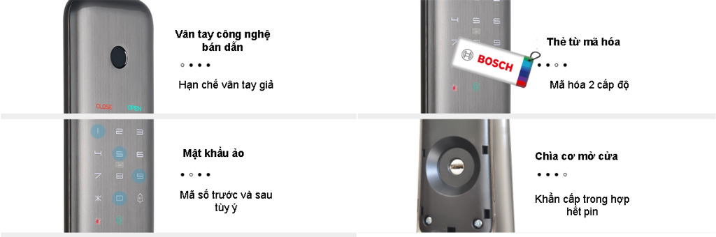 mo cua khoa dien tu Bosch EL500